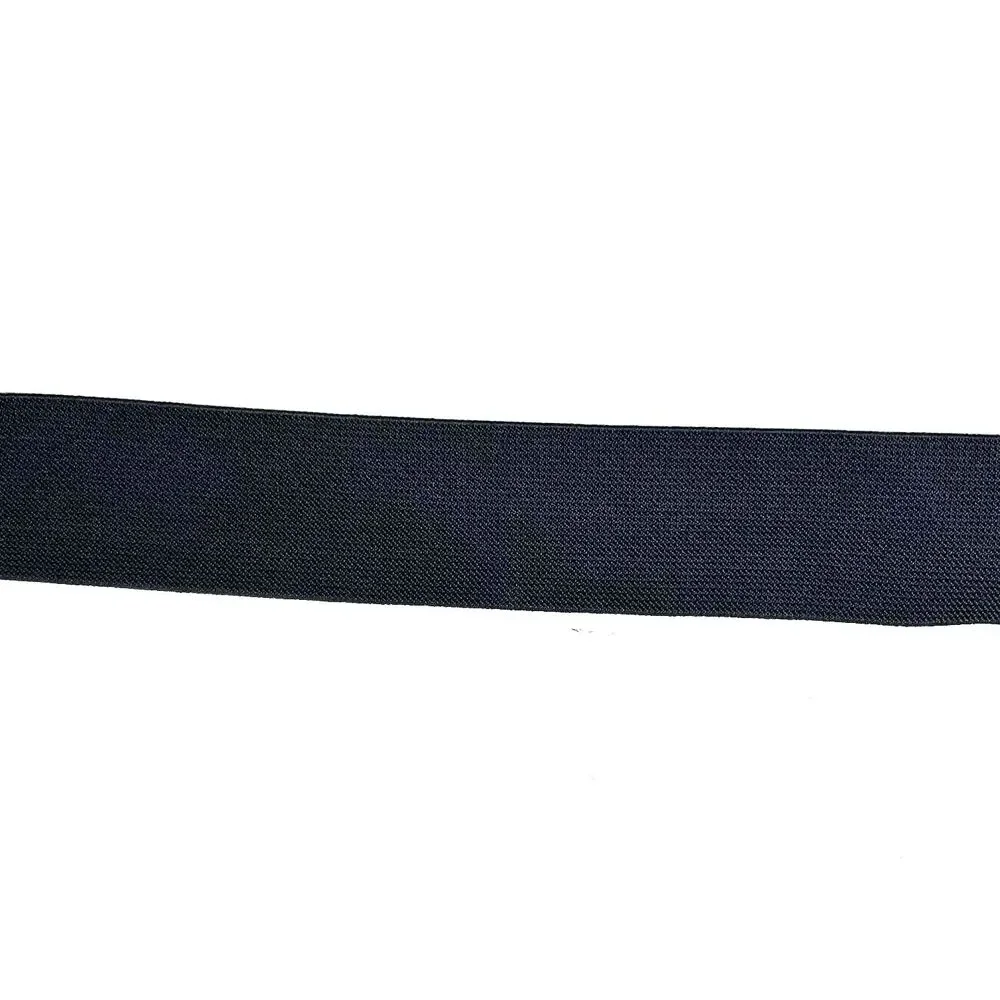 Women's NWOT Black Fringe Clear Gem Detail Buckle Elastic and Faux Leather Belt